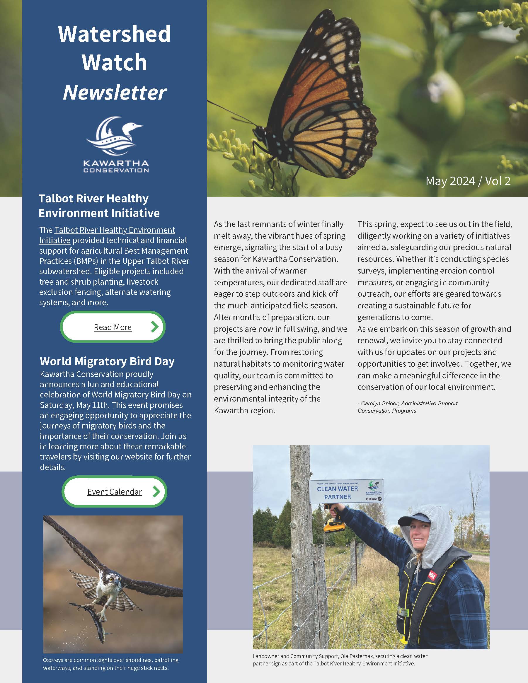 Watershed Watch Newsletter cover page image