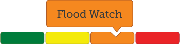 example of multi colour image highlighting Flood Watch