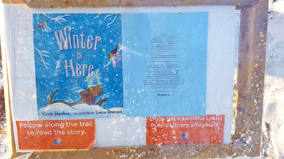 'Winter is Here' on the story walk trail