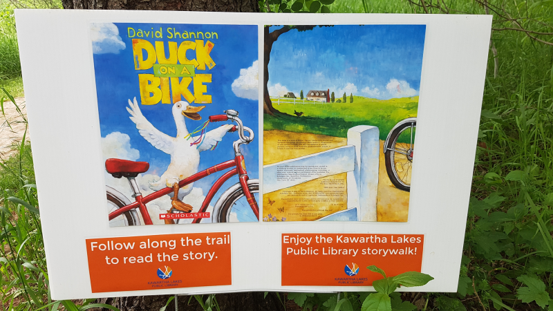 Duck on a Bike Story Walk Trail Poster