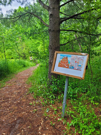 Story walk trail at Ken Reid Conservation Area