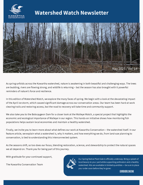 Watershed Watch May 2025 Newsletter cover